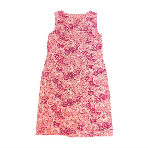 Talbots Pink Seashell w/ appliqué Sundress Dress size 8 - Picture 9 of 14